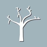 Tree with no Leaves Vector Icon