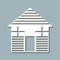 Wood Cabin Vector Icon