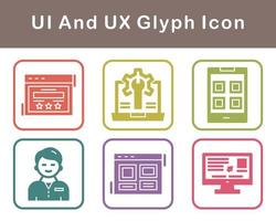 ui y ux vector icono conjunto