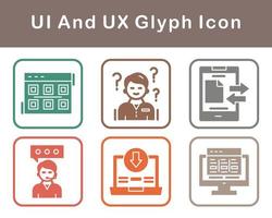 ui y ux vector icono conjunto