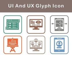 ui y ux vector icono conjunto