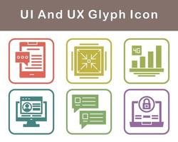 ui y ux vector icono conjunto