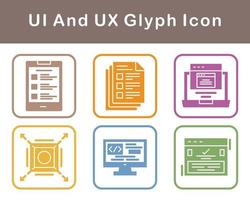 ui y ux vector icono conjunto