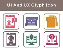 ui y ux vector icono conjunto