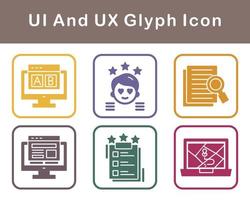 ui y ux vector icono conjunto