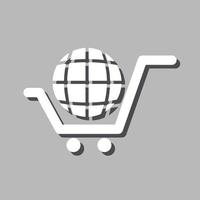 icono de vector de compras globales