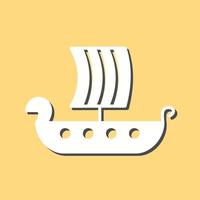 icono de vector de barco vikingo