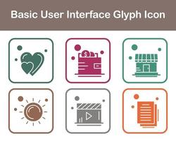 Basic User Interface Vector Icon Set