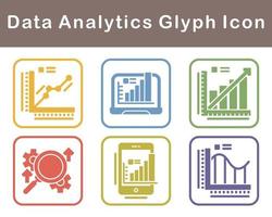 datos analítica vector icono conjunto