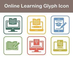 Online Learning Vector Icon Set