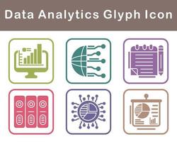 datos analítica vector icono conjunto