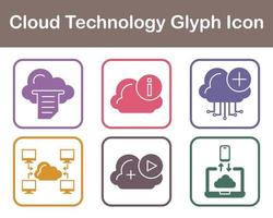 Cloud Technology Vector Icon Set