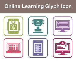 Online Learning Vector Icon Set