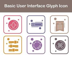 Basic User Interface Vector Icon Set