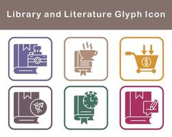 Library And Literature Vector Icon Set