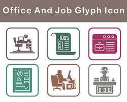 Work Office And Job Vector Icon Set