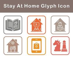 Stay At Home Vector Icon Set