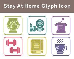 Stay At Home Vector Icon Set