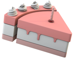 3d pink cake png