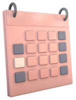 roze kalender een roos 3d afspraak voor ontwerper png