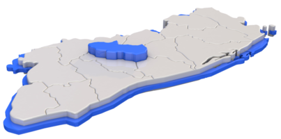 Map of El Salvador region of Cuscatlan on blue png