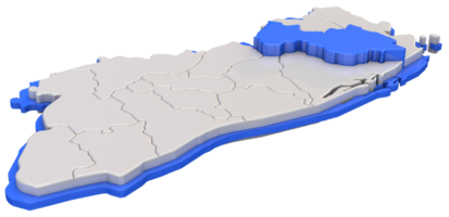 mapa do el salvador região do san miguel em azul png