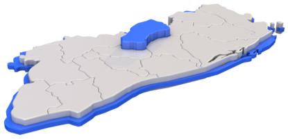 Map of El Salvador region of Cabanas on blue png