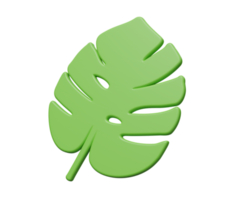 monstera blad 3d geven png