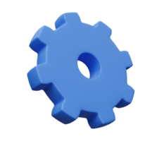 engranaje 3d icono png