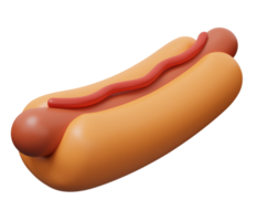 quente cachorro 3d ícone png