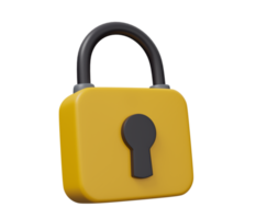 padlock locked 3d icon png