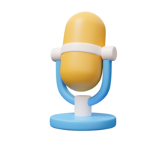 microphone Podcast 3d icône png