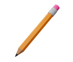 crayon 3d rendre icône png