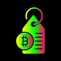 Bitcoin Label Tag Vector Icon