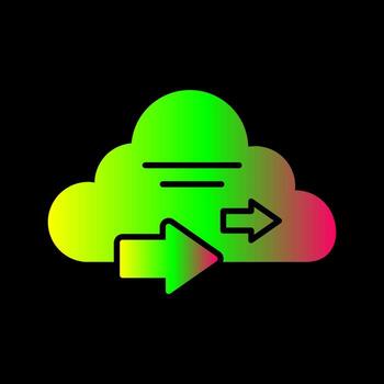 icono de vector de computación en la nube