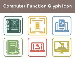 Computer Function Vector Icon Set