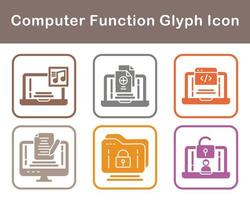 Computer Function Vector Icon Set