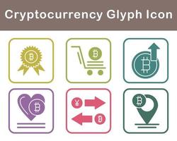 Bitcoin And Cryptocurrency Vector Icon Set