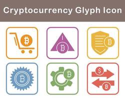 Bitcoin And Cryptocurrency Vector Icon Set