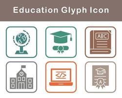 conjunto de iconos de vector de educación