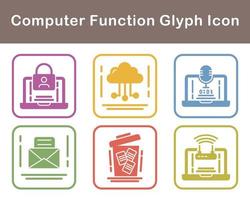 Computer Function Vector Icon Set