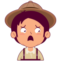 boy surprised face cartoon cute png