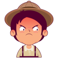 boy angry face cartoon cute png