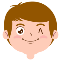 chico sonriente cara dibujos animados linda png