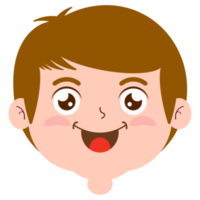 pojke Lycklig ansikte tecknad serie söt png
