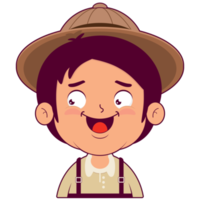 boy surprised face cartoon cute png