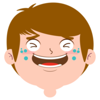 boy laughing face cartoon cute png