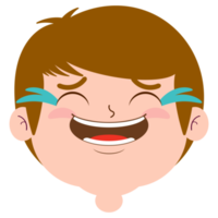 boy laughing face cartoon cute png