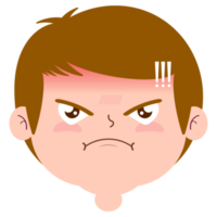 boy angry face cartoon cute png