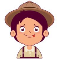 boy playful face cartoon cute png